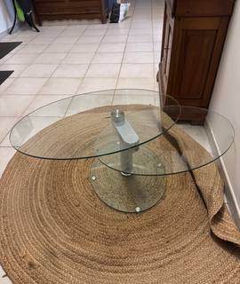 Meubles table basse en verre