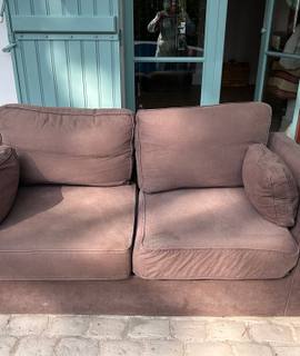 Meubles un canapé marron clair, déhoussable