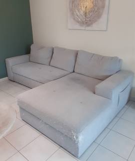 Meubles canapé angle gris Alicia