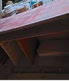 Meubles meuble type établi en bois robuste