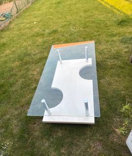 Meubles table basse en verre et bois