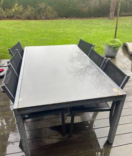 Meubles table extérieure + 6 chaises