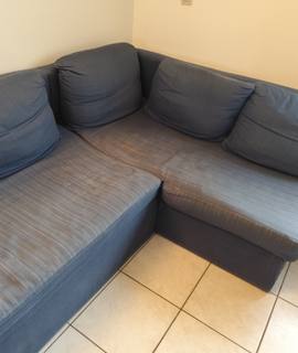 Meubles canapé d'angle convertible avec coffre