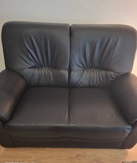 Meubles canapé 2 places noir