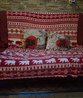 Meubles donc canape merisier laqué