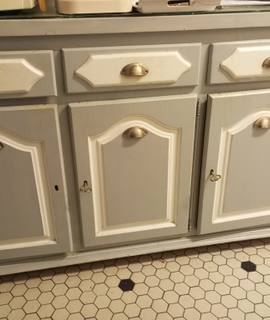 Meubles buffet merisier repeint