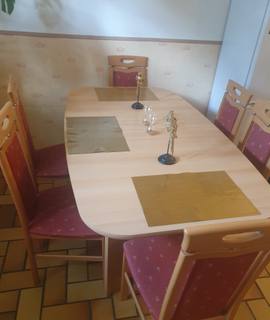 Meubles table et 6 chaises de cuisines