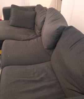 Meubles sofa 3 personnes bleu suite à un déménagement urgent