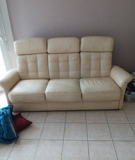 Meubles canape crème non convertible