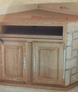 Meubles meuble séjour d'angle avec pierres de Bourgogne