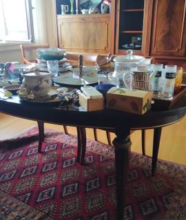 Meubles table ovale acajou 160+60cm longueur