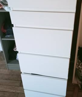 Meubles meuble à tiroirs blanc