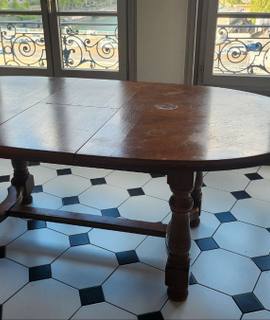 Meubles table en bois massif avec rallonge