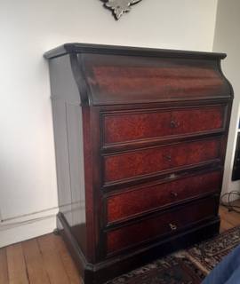 Meubles commode coiffeuse ancienne en bois et marbre