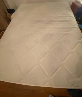 Meubles lit double sommier et matelas 140 x 190 cm