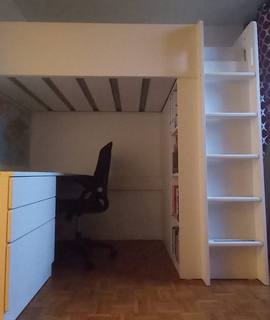 Meubles lit mezzanine avec placard, étagère et bureau IKEA