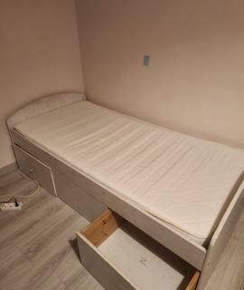 Meubles lit sommier 3 tiroirs et matelas 190x90 cm