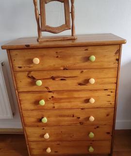 Meubles commode  6 tiroirs en pin