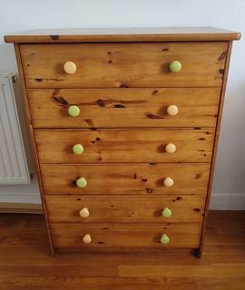 Meubles commode pin 6 tiroirs