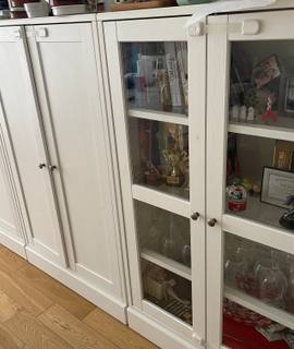 Meubles lot de 3 armoires IKEA Havsta avec plinthes