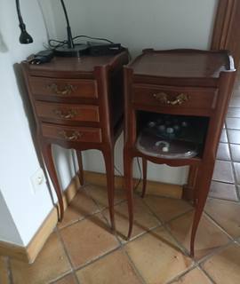 Meubles deux meubles tete de lit en merisier