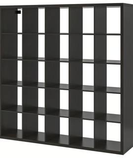 Meubles grande étagère bibliothèque / séparation noire Ikea modèle KALLAX 25 casiers