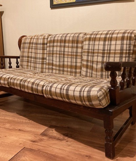 Meubles canapé/banquette + 2 fauteuils en bois massif