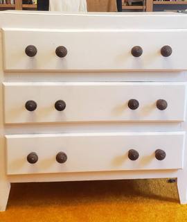 Meubles commode 3 tiroirs en bois