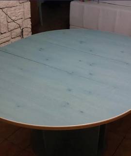 Meubles table bois couleur verte
