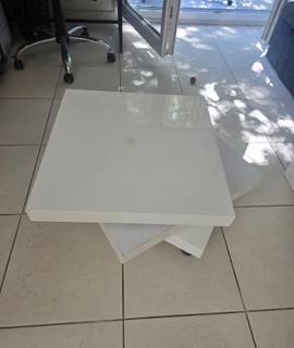 Meubles table basse blanche