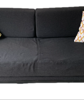 Meubles Canapé convertible 3 places en feutrine anthracite (MUJI)