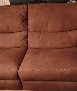 Meubles canapé relaxation électrique 2/3 places couleur marron très bon etat