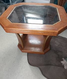 Meubles table basse desssus en verre