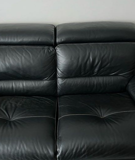 Mobilier canapé 2 places et fouteuil cuir