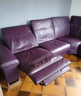 Mobilier canapé d’angle en cuir