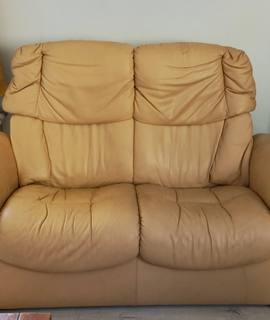 Mobilier canapé cuir 2 places et 2 fauteuils