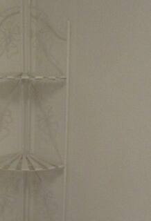 Mobilier étagère d'angle blanche