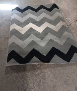 Mobilier tapis  bicolore noir et gris