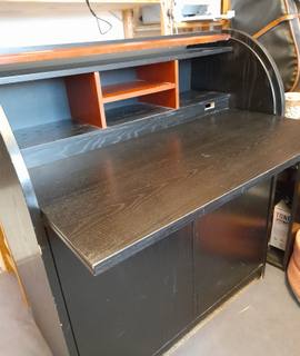Mobilier secrétaire noir et acajou