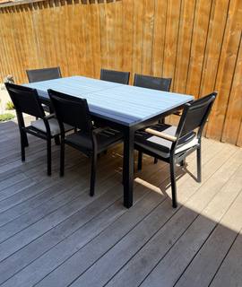 Mobilier table+chaises extérieur
