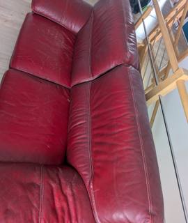 Mobilier canapé cuir 3 places