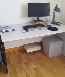Mobilier grand bureau gris