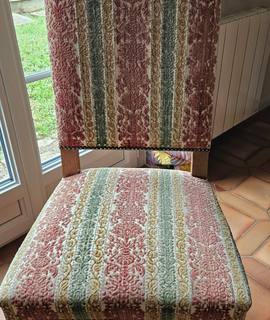 Mobilier chaises rembourrées velours 3 couleurs