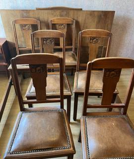 Mobilier lot de 6 chaises vintage.