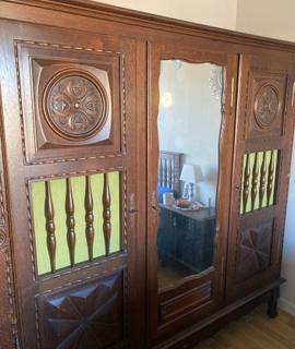 Mobilier belle Armoire bois chambre et 2 chevets