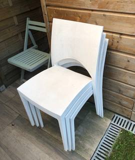 Mobilier 3 chaises d'extérieur