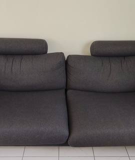 Mobilier canapé H&H 3,5 places gris anthracite