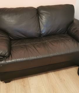 Mobilier canapé simili cuir noir