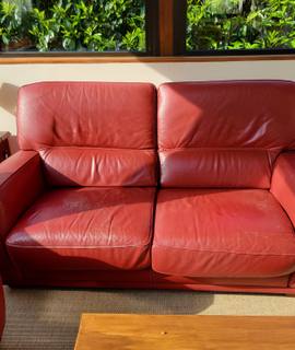 Mobilier canapé cuir 2/3places