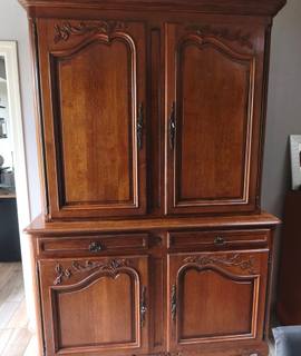 Mobilier beau buffet bois massif style normand